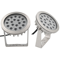 Luz LED Sumergible para Fuentes RGBW de 54W, Resistente al Agua IP68, de Acero Inoxidable 316L, Ajustable, 12V/24V DMX para Piscinas Subacuáticas