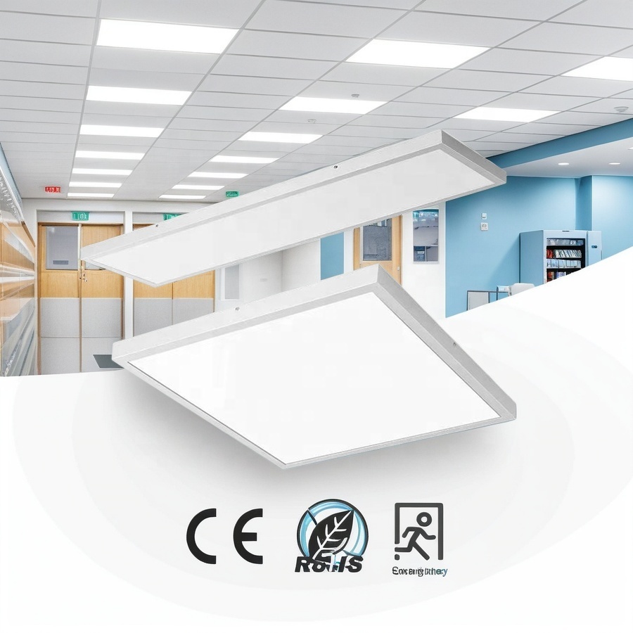 Commercial Home Office Lighting Dimmable Square Panel Light Surface Mount Ceiling Panel Led Flat LED Panel Light Fixture