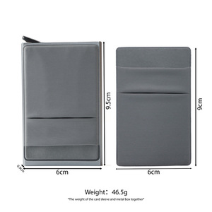 Porte-cartes en alliage d'aluminium avec porte-cartes de visite à éjection automatique, lecteur de cartes RFID antivol et anti-démagnétisation - Product Image 5