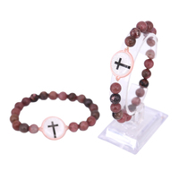 Bracelet RFID 13,56 MHz de prière, nouveau design, avec puce 213/215/216, lecture rapide, perles de foi religieuse, fourni par l'usine