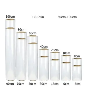 12 Micron 23 Micron Transparent Plastic Pe Packaging Stretch Film For Furniture