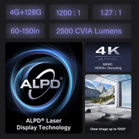 Proyector Láser 4K Formovie Fengmi X5 Pro con HDR10+, Android 11, Pantalla Grande de 150 Pulgadas, 4x128GB para Películas y Juegos