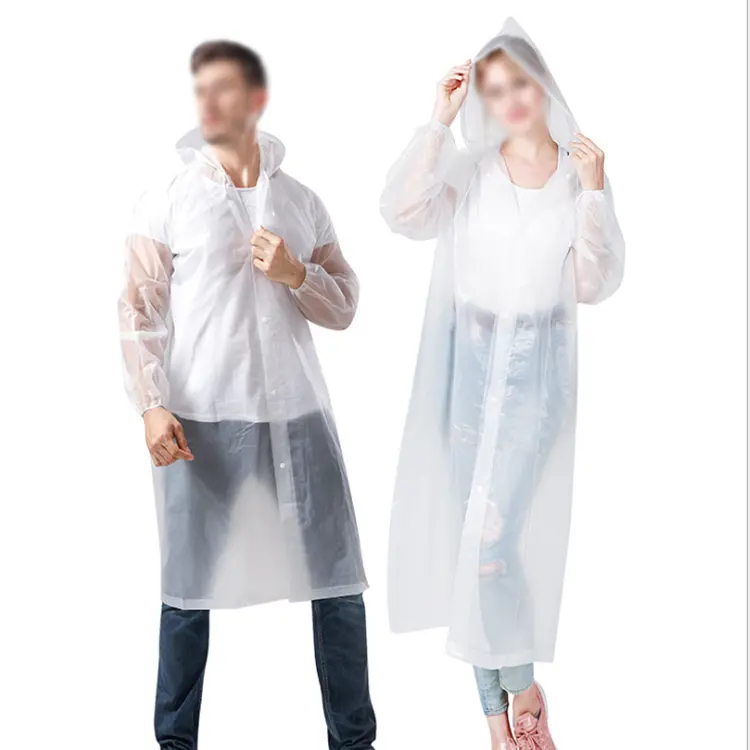High Quality Reusable cheap custom logo printed PVC EVA 2024 rain coat waterproof raincoat rain poncho