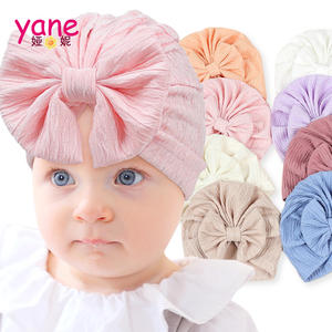 Neue Kinder Bogen Hut Neugeborene Blume <span class=keywords><strong>Baby</strong></span> einfarbig glänzend Hut 8 Farben elastisch und weich Stirnband - Product Image 4