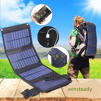 Panneau solaire portable pliable WINSTEADY 20W certifié CE, étanche, en silicium monocristallin, efficacité 20,15 %, camouflage extérieur