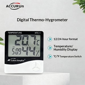 Medidor de Temperatura e Umidade de Alta Precisão Termômetro Eletrônico para Exibição em Estufas Internas - Product Image 3