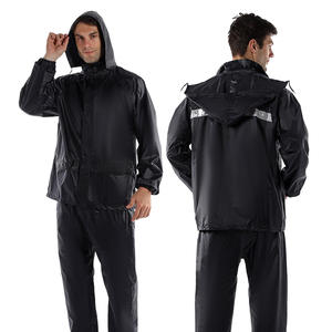 Ensemble imperméable de style transfrontalier avec pantalon réfléchissant pour la randonnée, le travail et la sécurité routière, adulte, bleu foncé 022 Yiwu - Product Image 1