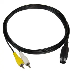 1.8m 6ft Cable For Sega Genesis 1 AV Cable RCA Composite Audio Video A/V Cord
