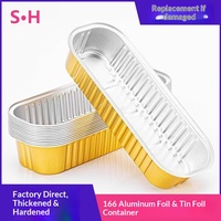 Fabricant de boîtes à lunch rectangulaires en aluminium, vente en gros, Guangdong, moule à gâteau jetable de 200 ml pour four domestique