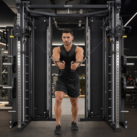 Machine Smith de qualité commerciale tout-en-un pour la maison - Rack de musculation multifonctionnel avec système de croisement de câbles haut/bas
