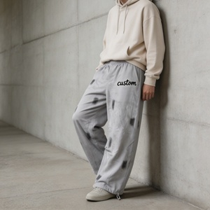 Pantalon de survêtement en molleton bouclette de haute qualité, coupe ample et décontractée, personnalisable avec logo, en tissu épais – Grande Vente - Product Image 3