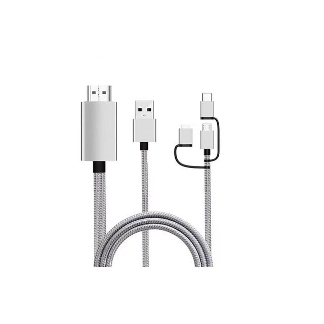 Wik-MS 3 In 1 HD Cable Adapter To HD Mirroring Phone To TV/Monitor/Projector HDTV 1080P Compatible
