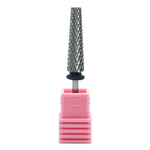 Dài Giảm dần cacbua móng tay khoan bit (5 1) cacbua vonfram giảm dần phẳng đầu cắt chéo hiệu quả Acrylic Nail Mẹo Mài - Product Image 3