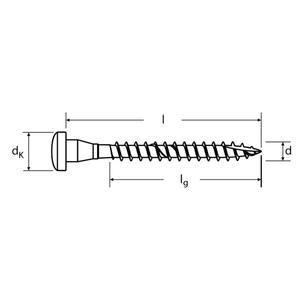 Fischer 5,0x50 ZPF Power-Tornillo de aglomerado rápido, rosca completa (200 uds) - Product Image 1