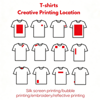 T-shirts 3D en relief, design personnalisé, vêtements pour hommes, impression de logo en relief, t-shirt en coton tricoté, impression sur t-shirt