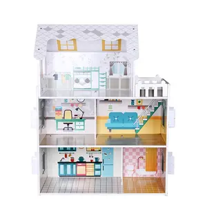 With Doll Family And Furniture Toy For Education For Kids Dolls House Furniture 112 Dollhouse Miniature