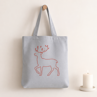 Sac en toile à double usage, en tissu écologique et plastique, avec support pour emblème d'hiver personnalisé, pour achats répétés et approvisionnement immédiat