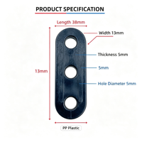Tendeur de corde en plastique PP moulé par injection OEM ODM à 3 trous, glissière antidérapante pour ligne de tirage de tente, accessoires de camping en plein air