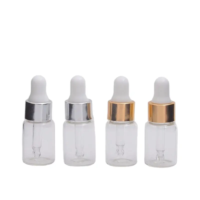 MUB 5ml Portable Mini Glass Dropper Bottle For Essential Oil Sample Vials Refillable Perfume Bottles Travel Case