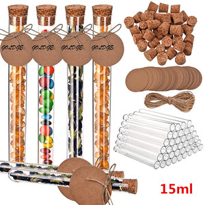Tianjing <b>Plastic</b> Test <b>Tubes</b> 15x150mm With Cork And <b>Plastic</b> Caps For Science Experiments And Storage - Product Image 5