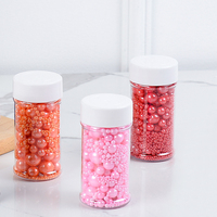 Mélange de boules alimentaires 2000 ml, mélange direct en usine, perlée, plusieurs tailles, colorées, non parures en bouteille de 85g pour la décoration, boulangerie