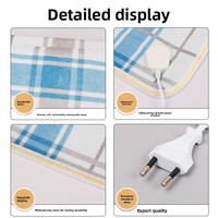 Manta Eléctrica Calefactora para Colchón, Cálida para Invierno, Tamaño Individual/Doble, Control Doble, Segura, Ahorro de Energía, Calentamiento Rápido