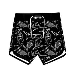 กางเกงขาสั้นเด็กชายลายฮาวายสำหรับฤดูร้อน ผ้าว่ายน้ำยืดหยุ่นสูง กางเกงขาสั้นเล่นเซิร์ฟสำหรับเด็กผู้ชาย - Product Image 4