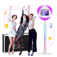 Photomaton portable de haute qualité 2025 avec anneau lumineux LED couleur pour iPad 12,9 pouces à installer