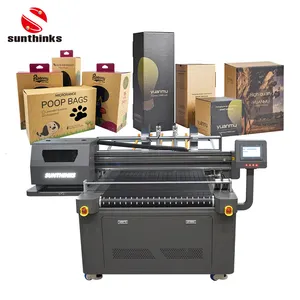 Sunthinks-impresora de inyección de tinta UV multifuncional de varios tamaños, impresora de inyección de tinta plana de un solo paso, funda de teléfono