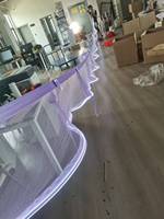 Rideau en gaze ondulée LED blanc de 40 cm avec guirlande lumineuse pour centres de table de mariage et accessoires de décoration de fête