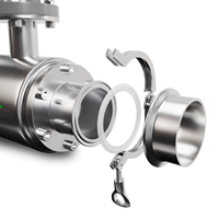 Débitmètre électromagnétique sanitaire à commande intelligente pour liquides alimentaires, boissons, OEM personnalisable, haute précision (+/-0,2%), IP68 KFBST