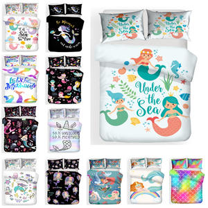 Petite sirène Offre Spéciale d'usine enfants dessin animé filles couette ensembles de literie ensemble de couette écologique ensemble de draps - Product Image 6