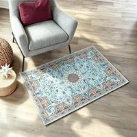 Vintage Persisches Muster Dekorativer Bodenteppich Waschbar Rutschfest Bedruckter Orientalischer Teppich für Heim-Innendekoration