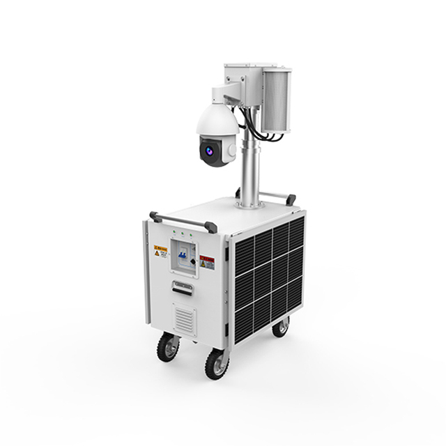ENERGYFIT C300-3M 3m Mast Solar Powered Mobile CCTV Camera Tower with 4G/WiFi for Site Security
