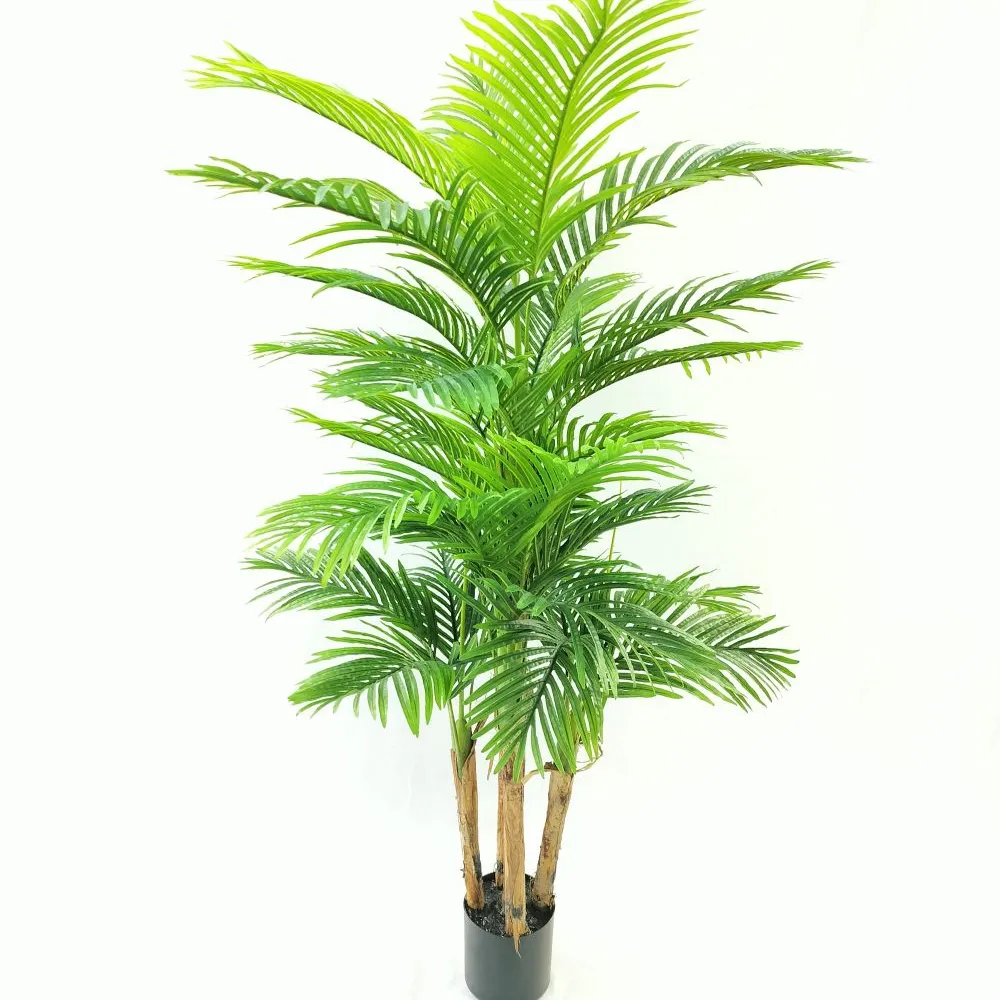 高品質プラスチック人工植物装飾ヤシの木210cm5幹32葉