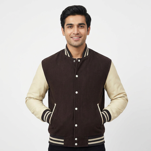 Varsity Jacket For <b>Men</b> fashionable outerwear created for simple city fashion looks blending casual lifestyle and modern wear - Product Image 1