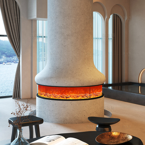 Chimenea Eléctrica de Lujo con Marco Decorativo LED, Chimenea Decorativa de Pared, Decoración para el Hogar, Artículo de Decoración para Sala de Estar - Product Image 1