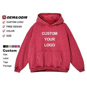 Vintage Pickled Men's Hoodie Customized LOGO Vintage Outdated Square Hoodie 420Gsm Blank French Terry <b>Extra</b> <b>Large</b> Heavyweight - Product Image 3