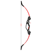 Juego de arco y flecha de tiro con arco, juego de arco recurvo para principiantes con 12 flechas, 5 caras de objetivo para niños, jóvenes, adolescentes, práctica de tiro