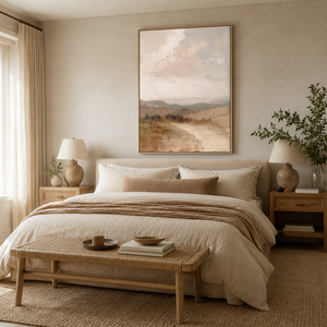 Wabi Sabi Wall Art Neutral Abstract Beyond the Silent Hills Oil Painting Textured Paintings and Wall Arts <b>for</b> Home Decor - Product Image 2