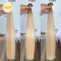 Extensions de cheveux humains européens de qualité professionnelle pour salon, Fasimei, pointe plate, kératine vierge, fabrication Shandong, pointe fusion.