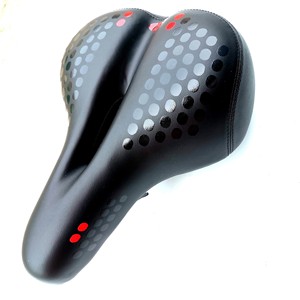 Selle de vélo avec feu arrière, siège en métal confortable pour VTT, unisexe, adultes, noir, rouge, bleu, design moderne - Product Image 5