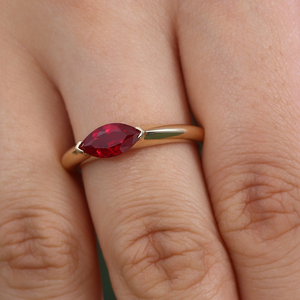 PROVENCE 23years of focus on fine jewelry custom 10k 14k 18k gold 1 carat lab Pigeon Blood <b>ruby</b> <b>ring</b> for women <b>men</b> gemstone <b>ring</b> - Product Image 3