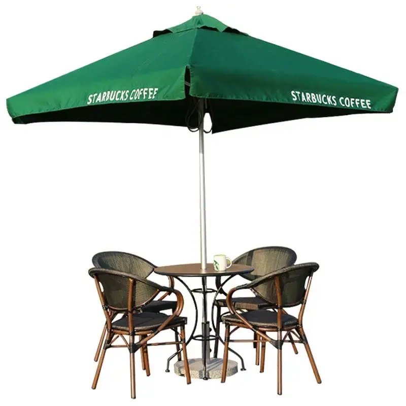 JXT屋外テーブルチェアパラソルミルクティーショップカフェ中庭屋外スイングカスタマイズロゴ印刷広告傘