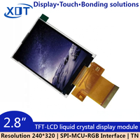 Panel Layar LCD TFT 2,8 Inci 240x320 dengan Lampu Latar LED RGB dan Tampilan Grafik Batang