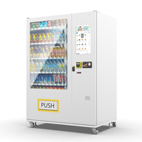 Dispenser botol air minum LEMBUT makanan minuman dingin mesin jual otomatis berpendingin dengan akseptor tagihan koin dan pembaca kartu