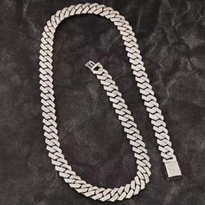 Cadena Cubana Miami Gruesa y Audaz de Oro de 10K y 14K con Diamantes Cultivados en Laboratorio, Estilo Hip Hop de Lujo para Collar Certificado - Product Image 3