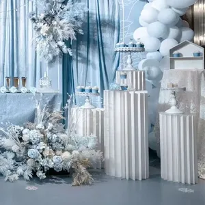 Colonnes <span class=keywords><strong>de</strong></span> fleurs en papier pliables et portables pour centres <span class=keywords><strong>de</strong></span> table <span class=keywords><strong>de</strong></span> <span class=keywords><strong>mariage</strong></span>, style colonne romaine, respectueuses <span class=keywords><strong>de</strong></span> l'environnement - Product Image 5
