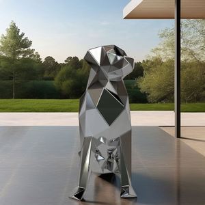 Escultura de Acero Inoxidable Personalizada, Gran Escultura Metálica para Jardín, Plaza de Ciudad, Parque al Aire Libre, Centro Comercial, Decoración Acuática - Product Image 5