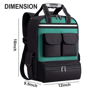 OEM Durable <b>Heavy</b> <b>Duty</b> Waterproof Tool <b>Backpack</b> for Men Adjustable Strap Padded Handle 100 lb Capacity Multiple Pockets Shoulder - Product Image 6